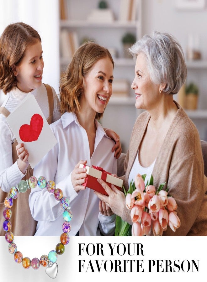 هدايا عيد الأم من فيكو للأم والعمة والجدة، سوار من حجر القمر الكريستالي للأم، هدايا عيد الميلاد، عيد الشكر، عيد الميلاد، عيد الحب للأم والعمة والجدة (بنفسجي) - Image 5